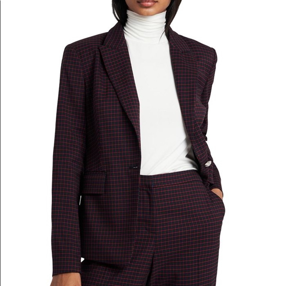 Riley & Rae Reid Mini-Checkered Blazer
